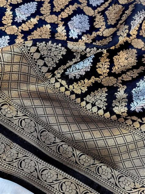 Nita Ambani Inspired Banarasi Semi Katan Silk Saree with Sona Rupa Zar ...