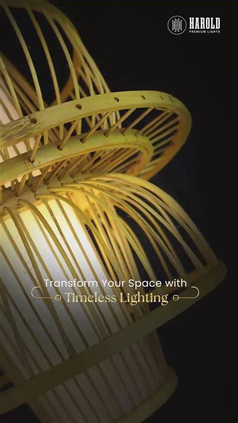 Double Aura Bamboo Hanging Light | Premium Handcrafted Design – Harold ...