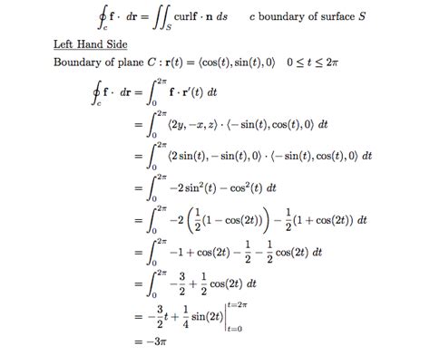 Image result for Stokes Theorem Examples