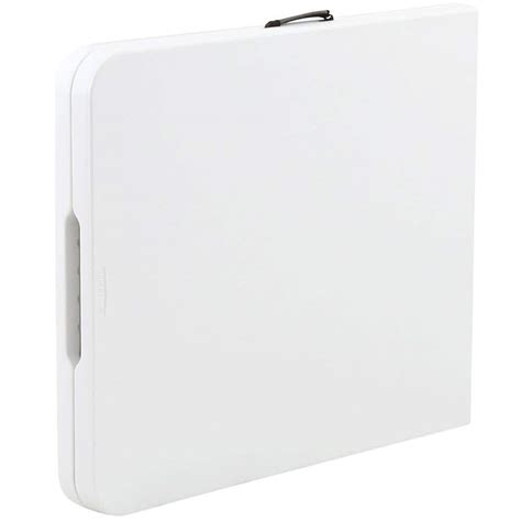 Buy 72 in. White Plastic Portable Fold-in-Half Folding Banquet Table ...