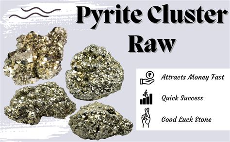 Crystal Heaven Pyrite Stone Cluster - 40 to 80 Grams, High Energy ...