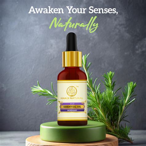 Buy Khadi Natural Rosemary Essential Oil for to Restore Balance and ...