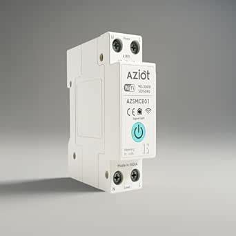 Aziot 1P 63A WiFi Smart Circuit Breaker with Power Monitoring, Remote ...