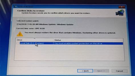 System Protection Is Available Only in Online Operating System System Recovery 的图像结果