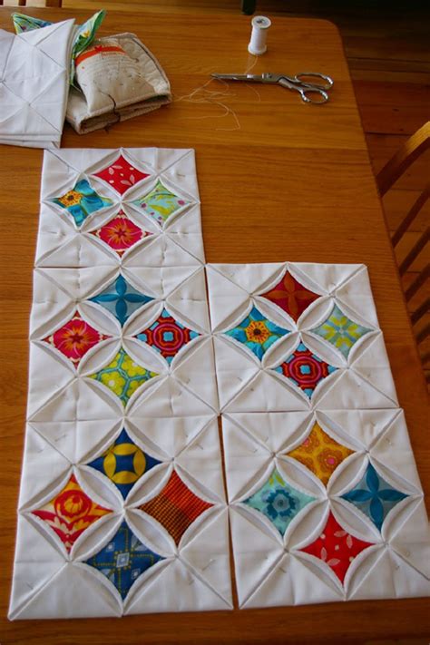 Image result for Cathedral Windows Quilt Tutorial