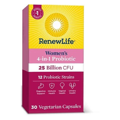 Renew Life Women's Probiotic 25B CFU, 4-in-1 Digestive & Immune Health ...