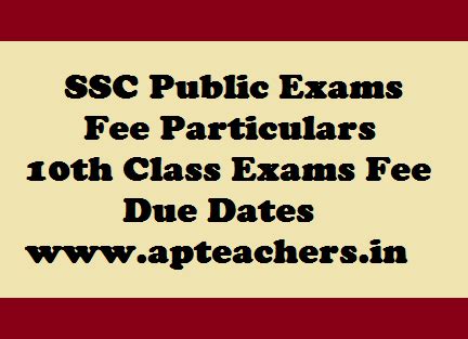 SSC Public Exams Fee Particulars - 10th Class Examination Fee Due Dates ...
