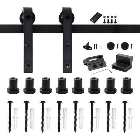 WINSOON 10 Foot Sliding Barn Door Hardware Kit, 4FT-18FT for Choose, J ...