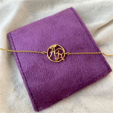 Personalised Monogram Bracelet – Gold Plated 925 Silver
