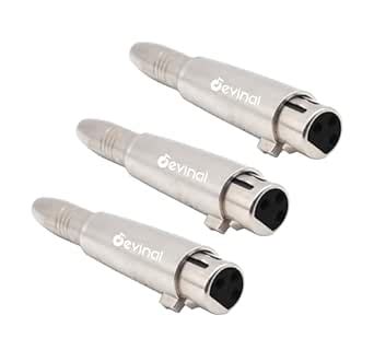 Devinal XLR Female to 1/4" Female Adapter, 3 Pin XLR to 6.35mm Socket ...