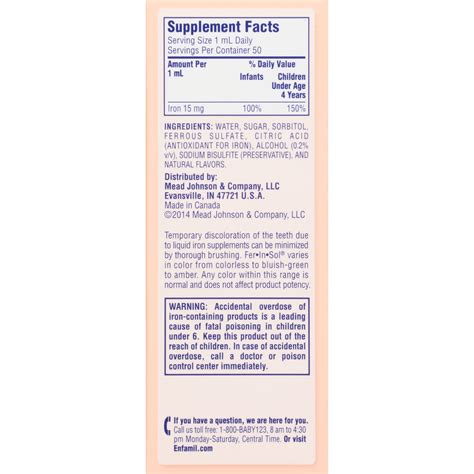 Poly Vi Sol With Iron Dosage Chart