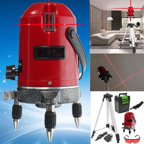 Red 5 Line 6 Point Laser Level 360° Rotary Self Leveling Laser Level ...