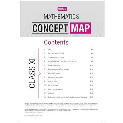 MTG Editorial Board MTG Concept Map For JEE Mathematics Book (Class ...
