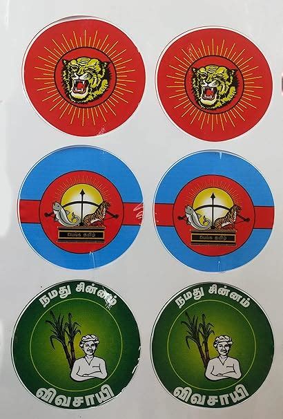 Naam Tamilar Katchi Flag, Party Symbol, Tamil Nadu Flag Stickers ...