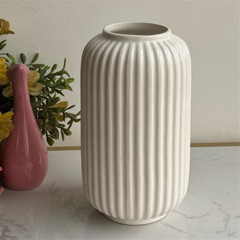 Buy Ikea Stilren Vase White 8 ¾ 104.420.45, Online at Low Prices in ...