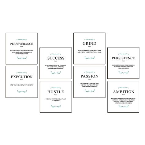 PAPER PLANE DESIGN Framed Quotes Poster Set of 8 for Office Walls ...