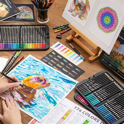 ShuttleArt 174 Colors Professional Colored Pencils, Shuttle Art India ...