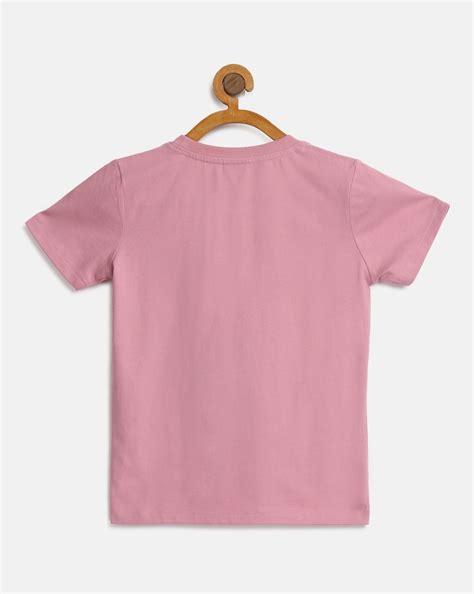 Buy Unisex Half Sleeve T-Shirts Slogan Print-Pink Online at Best Price ...