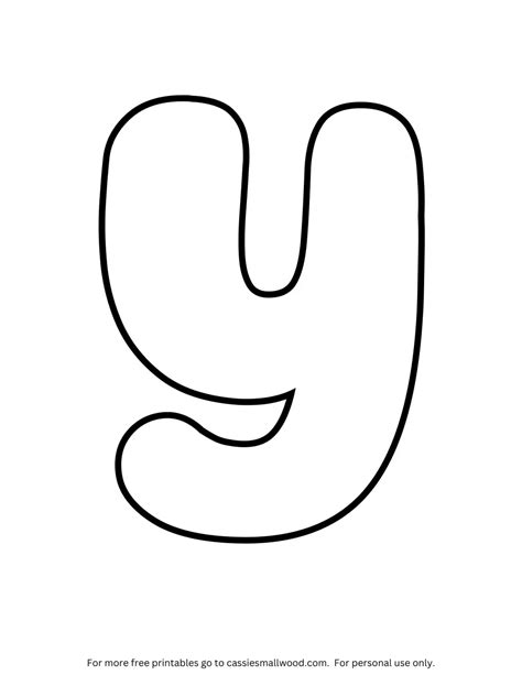 Uppercase Bubble Letter Y.pdf | Bubble letters, Lettering, Printable ...