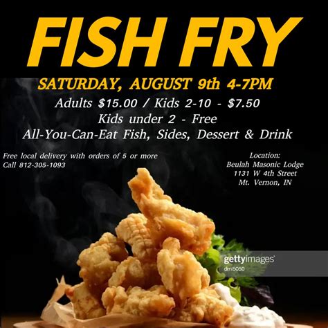 Masonic Fish Fry - Open to the Public, 1131 W 4th St, Mount Vernon, IN ...