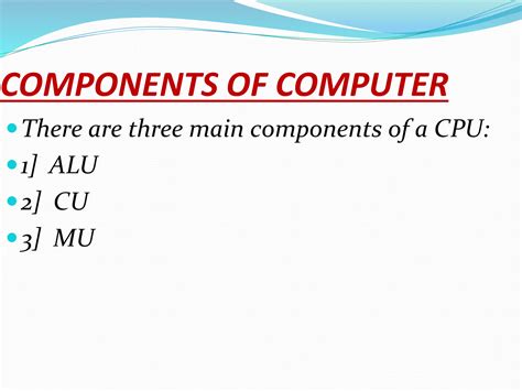 Image result for Components of Computer System Class 9