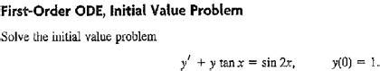 Ode Initial Value Problem Solver Kreyszig 的图像结果