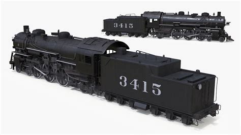 3D model Vintage Steam Locomotive and Tender | 3D Molier International