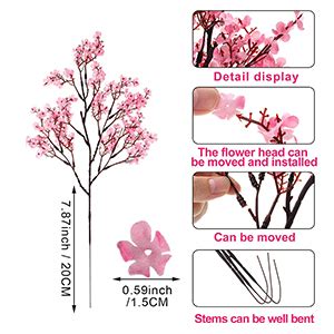 Buy TIED RIBBONS Artificial Gypsophila Flowers Bunches for Vase Pot ...