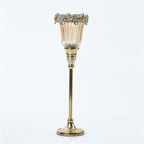 Buy Fables Aftyn Set of 2 Glass Pedestal T-Light Holders from Home ...