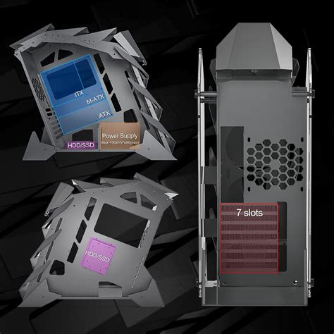 Buy Vetroo K1 Pangolin Mid-Tower ATX PC Gaming Case, Dual Tempered ...