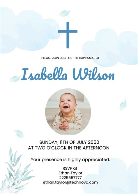 FREE Baptism Invitation Templates Printable Baptism Invitations ...