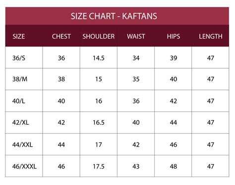 Size Guide Kaftans – Mahee Jaipur