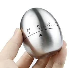 Egg Timer Stainless Steel Mechanical Rotating Alarm 60 Minutes Count ...