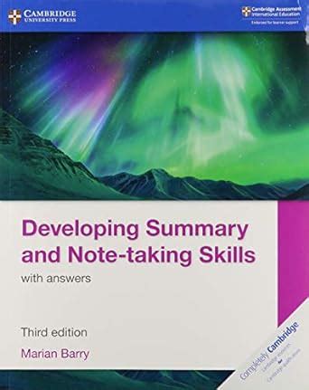 Buy Developing Summary and Note-taking Skills with answers (Cambridge ...