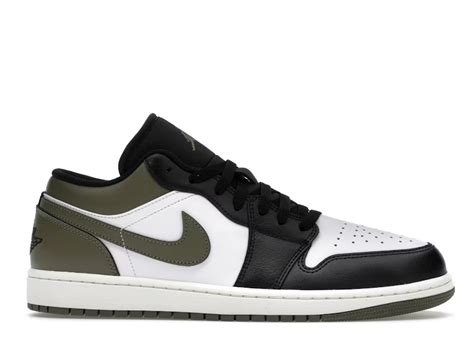 Jordan 1 Low Black Toe Medium Olive – Laceupclub