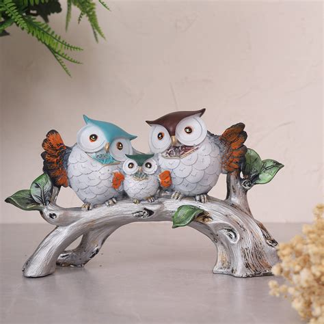 Owl Family On Branch Showpiece – HOME 360