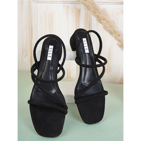 Buy ELLE Black Women Slip On Sandals Online