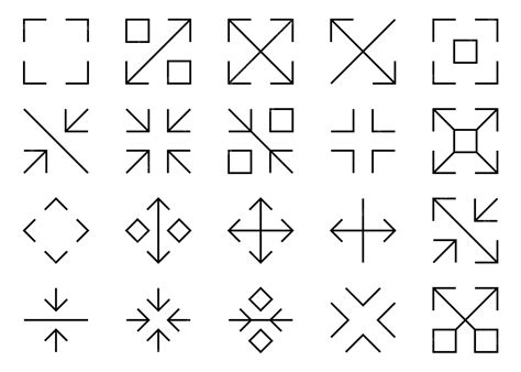 Premium Vector | Screen Zoom Out Zoom Out Arrow Icon Set Minimum Maximum Symbols Screen