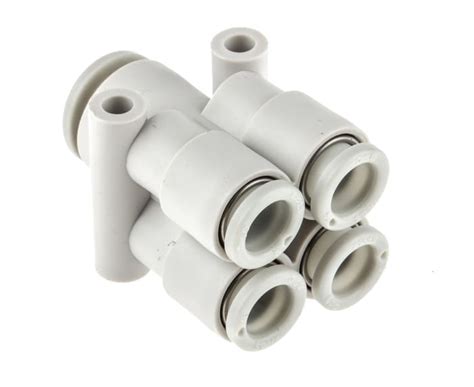 KQ2UD06-08A SMC | SMC KQ2 Series Double Y Tube-to-Tube Adaptor Push In ...