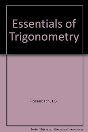 Buy Essentials of Trigonometry Book Online at Low Prices in India ...