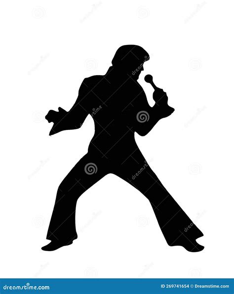 Elvis Presley Silhouette Vector