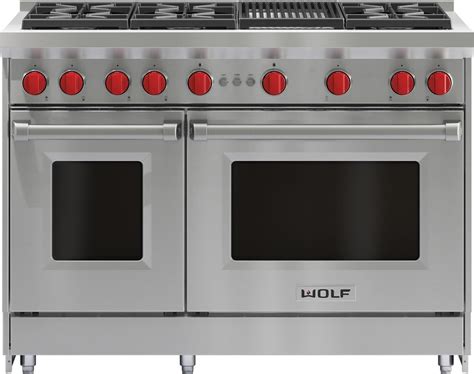 Wolf GR486C 48 Inch Gas Freestanding Range, in Stainless Steel ...