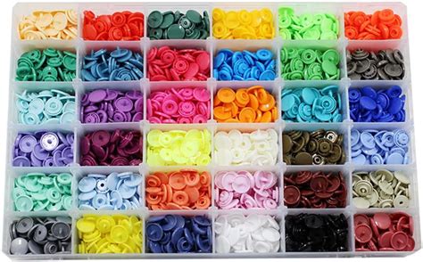 720 Sets 36-Color KAM Snaps Buttons with Storage India | Ubuy