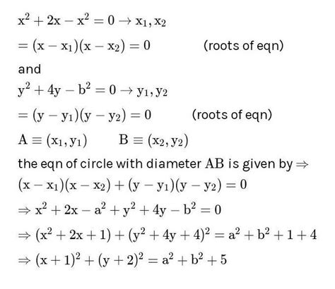 5. The X- coordinates of the points A and B are the rootsof the ...