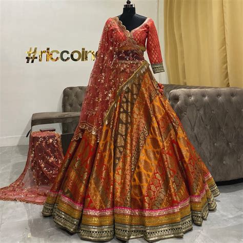 Benarsi flared Lehenga – Ricco India