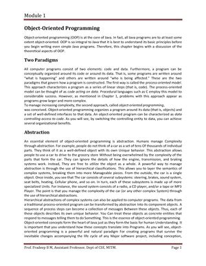 Module-4 Java Notes - ................... - MODULE - P a g e 1 | 24 ...