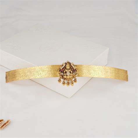 Buy Gold Plated Silver Oddiyanam Online | 925 Silver Vandanam/Oddiyanam ...