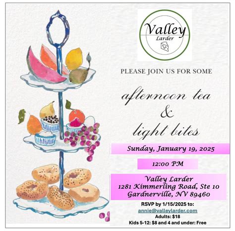 Valley Larders Farmhouse Cafe Tea Party, 1281 Kimmerling Rd. Suite 10 ...