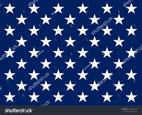 50 White Stars Usa Flag Illustration Stock Illustration 1428925010 ...