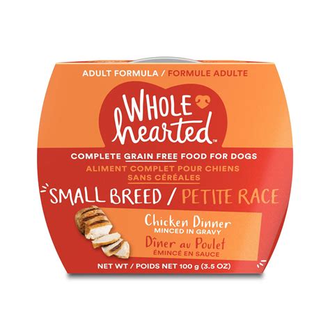 WholeHearted Grain Free Small Breed Adult Minced in Gravy Wet Dog Food ...